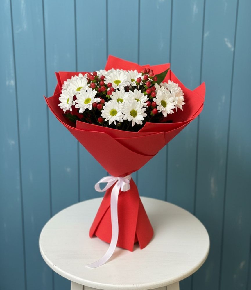 Букет цветов из: Хризантемы в Медвежьи Озера