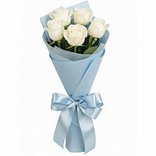 Букет 5 Белых роз Проуд в Медвежьи Озера