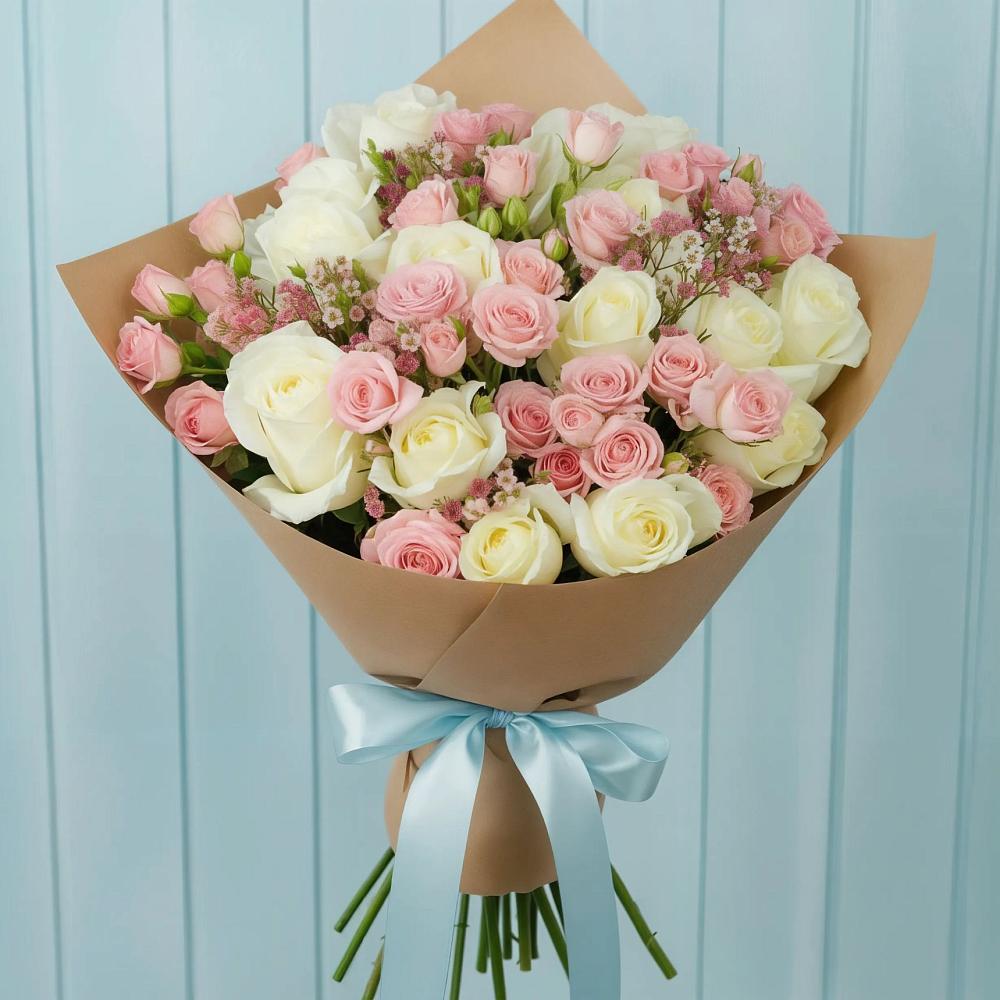 Букет цветов из: Розы в Медвежьи Озера