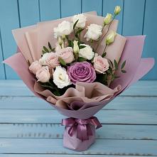 Букет цветов из:  Розы и Лизиантусы в Медвежьи Озера