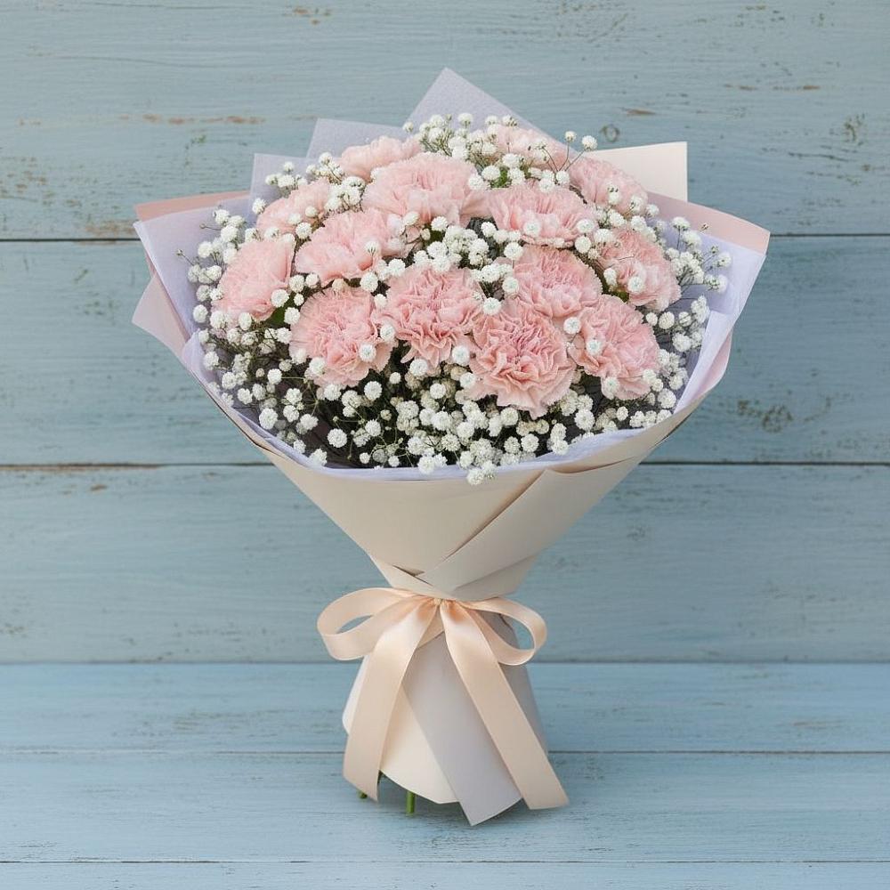 Букет цветов из: Гвоздики в Медвежьи Озера