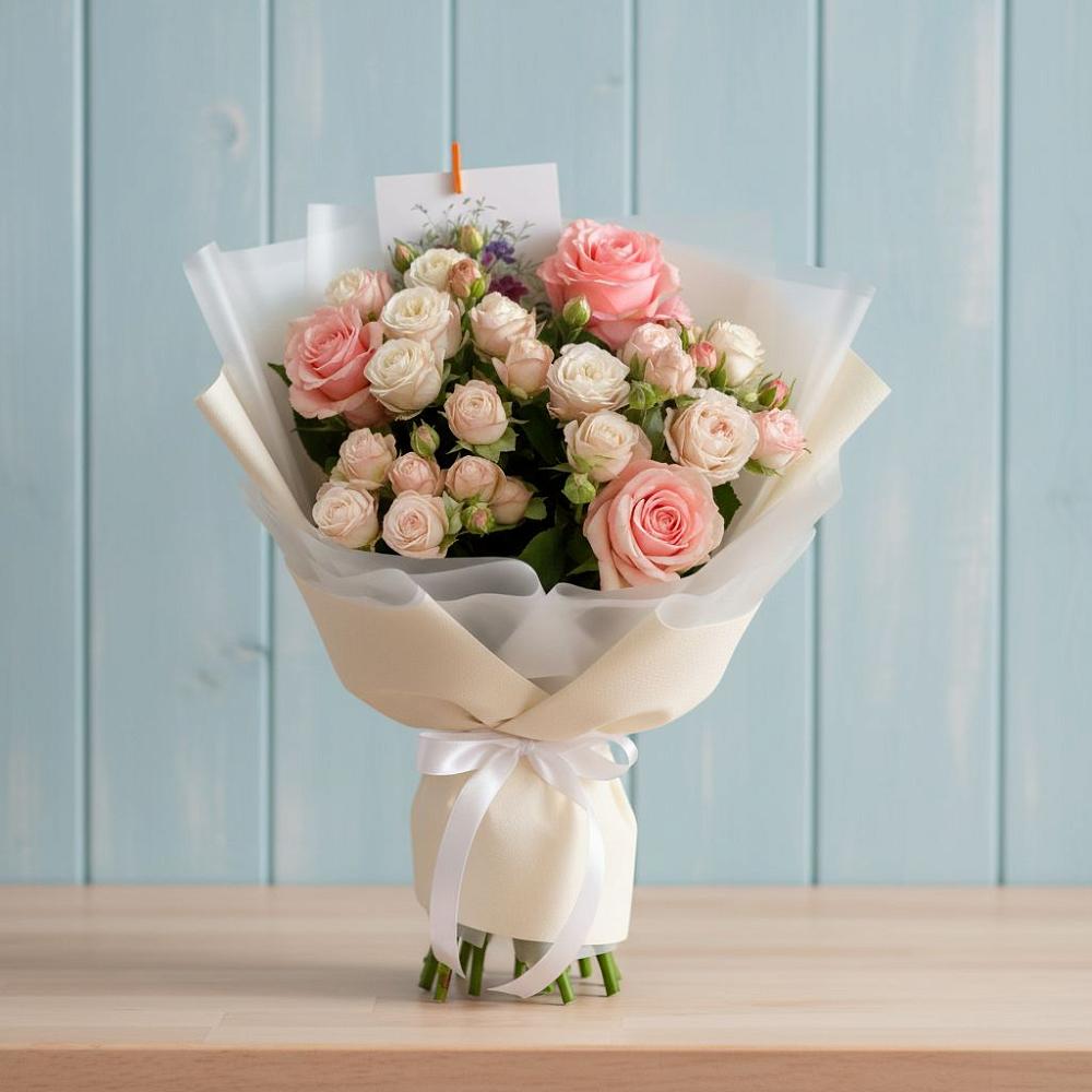 Букет цветов из: Розы в Медвежьи Озера