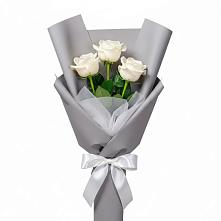 Букет 3 белые розы #REPLACE_PRED# Медвежьи Озера