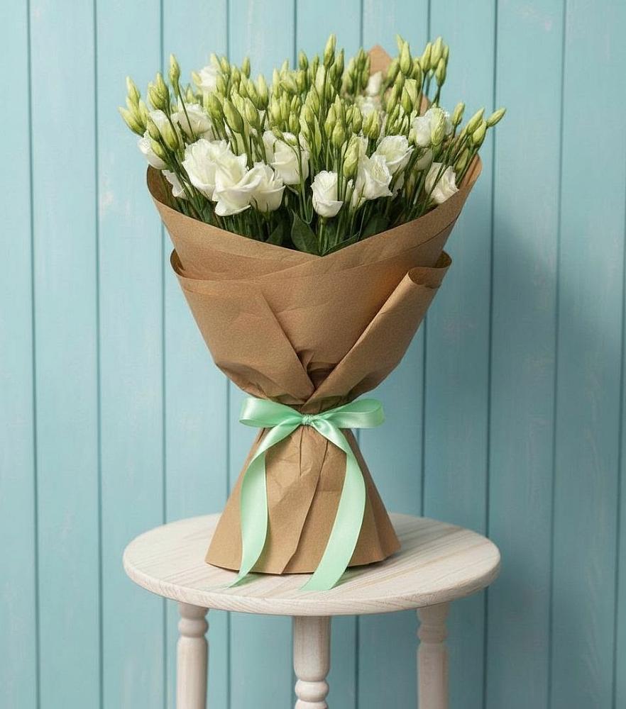 Букет цветов из: Лизиантусы в Медвежьи Озера