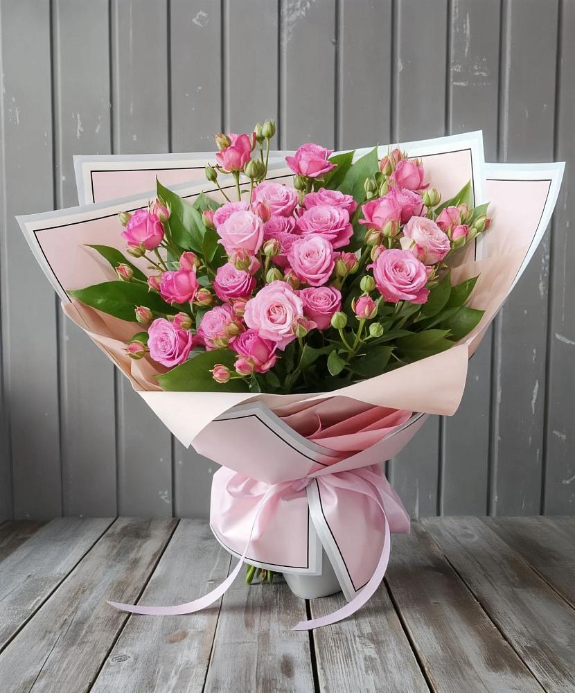 Букет Розовый кустик в Медвежьи Озера