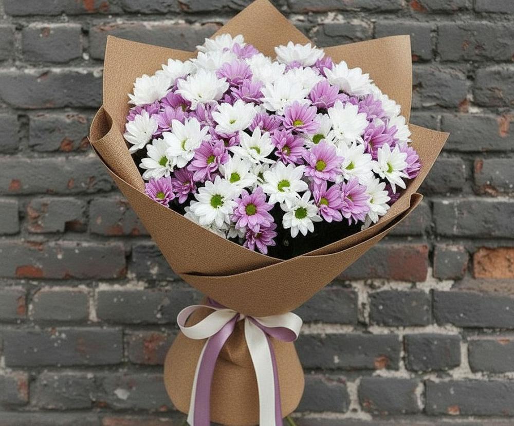 Букет цветов из: Хризантемы в Медвежьи Озера