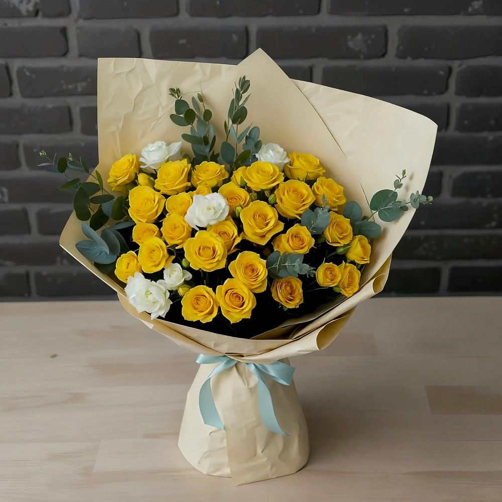 Букет цветов из: Розы в Медвежьи Озера