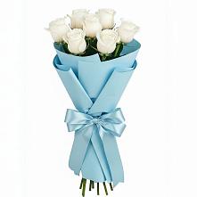 Букет 7 белых роз Проуд в Медвежьи Озера